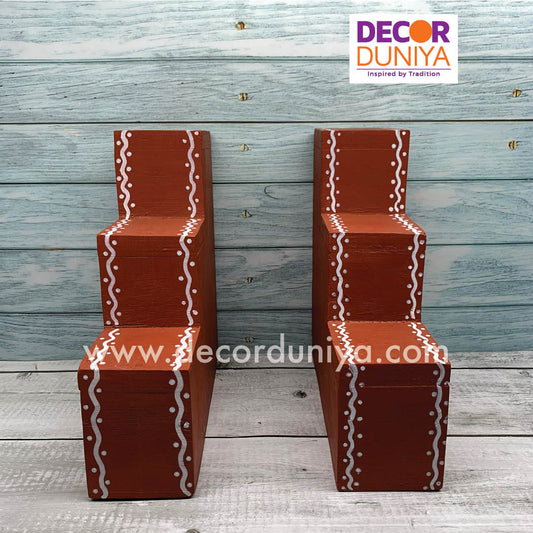 3 Step Diya Stand - Vilakku Padi - DS01