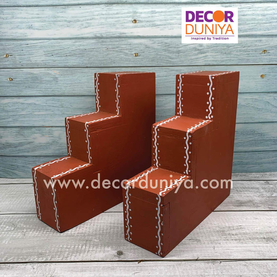 3 Step Diya Stand - Vilakku Padi - DS01