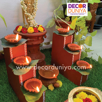 3 Step Diya Stand - Vilakku Padi - DS01