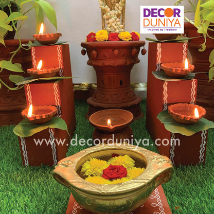 3 Step Diya Stand - Vilakku Padi - DS01