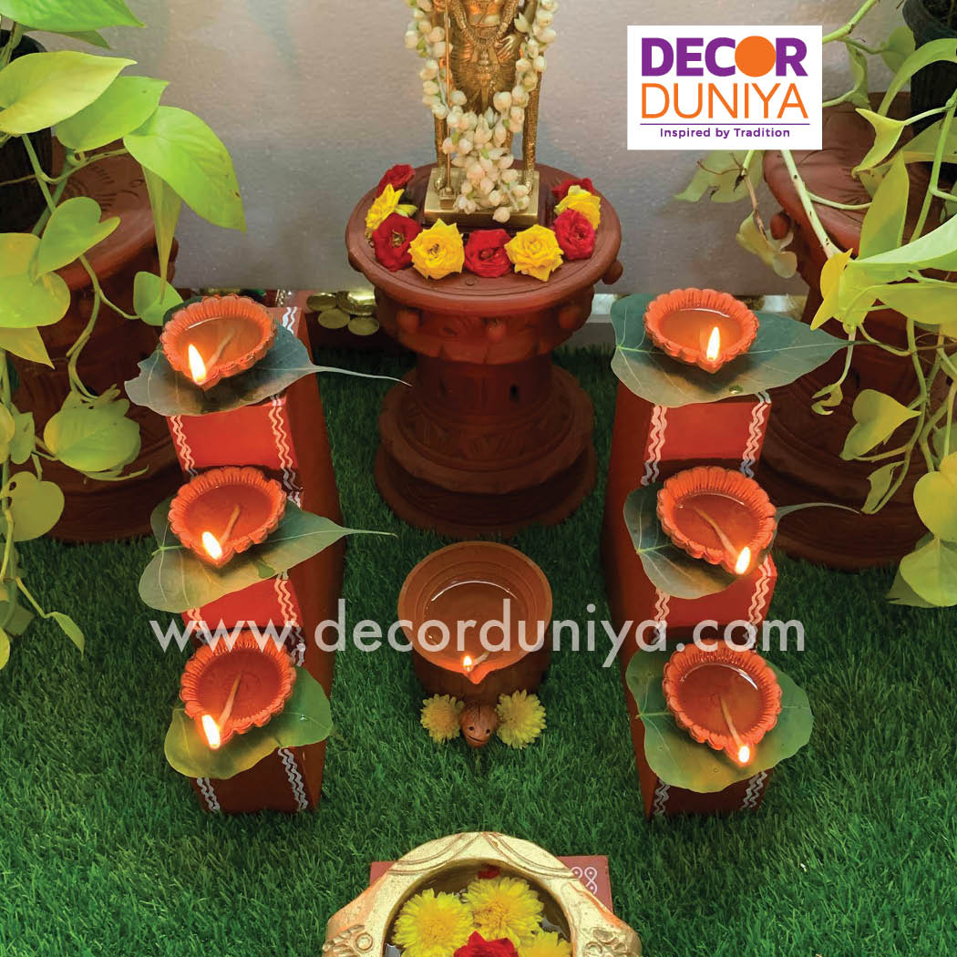3 Step Diya Stand - Vilakku Padi - DS01