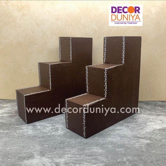 3 Step Diya Stand - Vilakku Padi - DS05