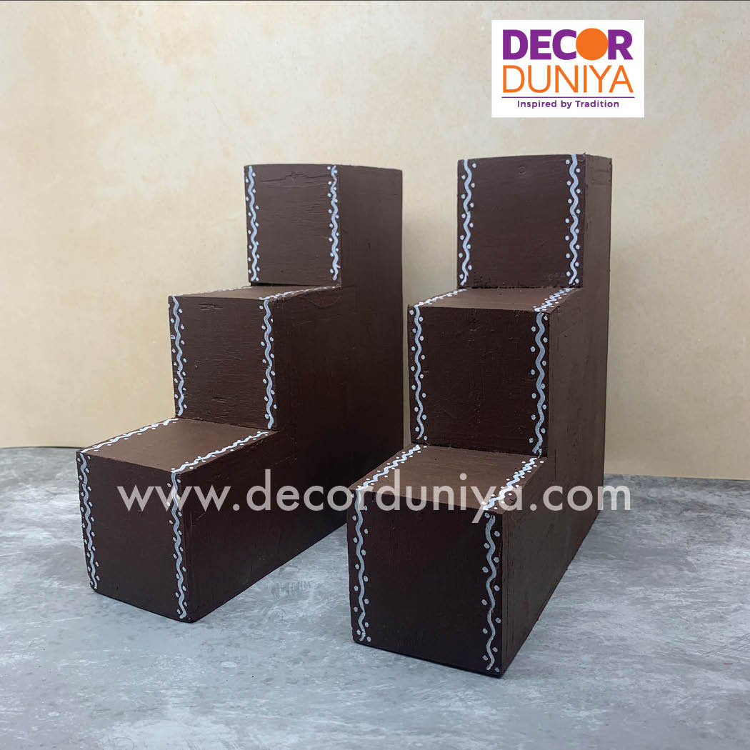 3 Step Diya Stand - Vilakku Padi - DS05