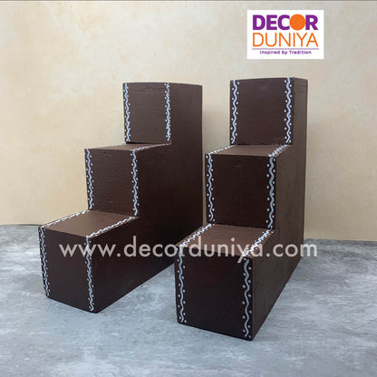 3 Step Diya Stand - Vilakku Padi - DS05