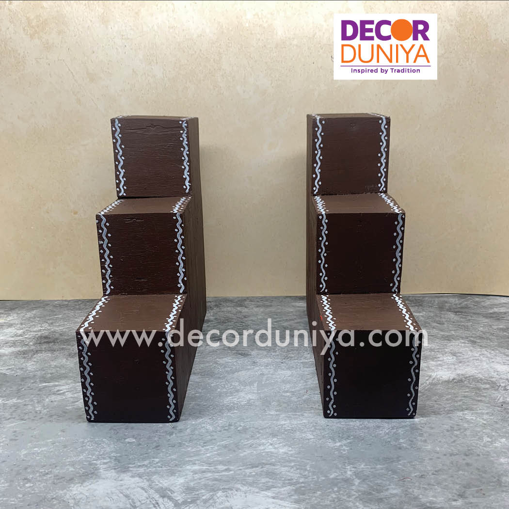 3 Step Diya Stand - Vilakku Padi - DS05