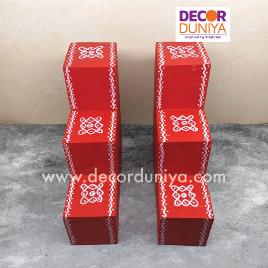 3 Step Diya Stand - Vilakku Padi - DS06