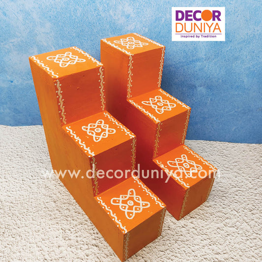 3 Step Diya Stand - Vilakku Padi - DS08