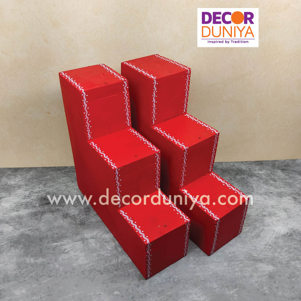 3 Step Diya Stand - Vilakku Padi - DS11