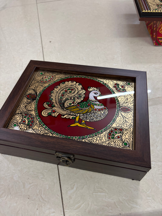 Jewel Box | Reverse Glass Painting | Tanjore Artwork - PVK15