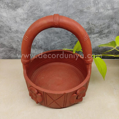 Terracotta Basket, Flower Basket, Urili - FB1