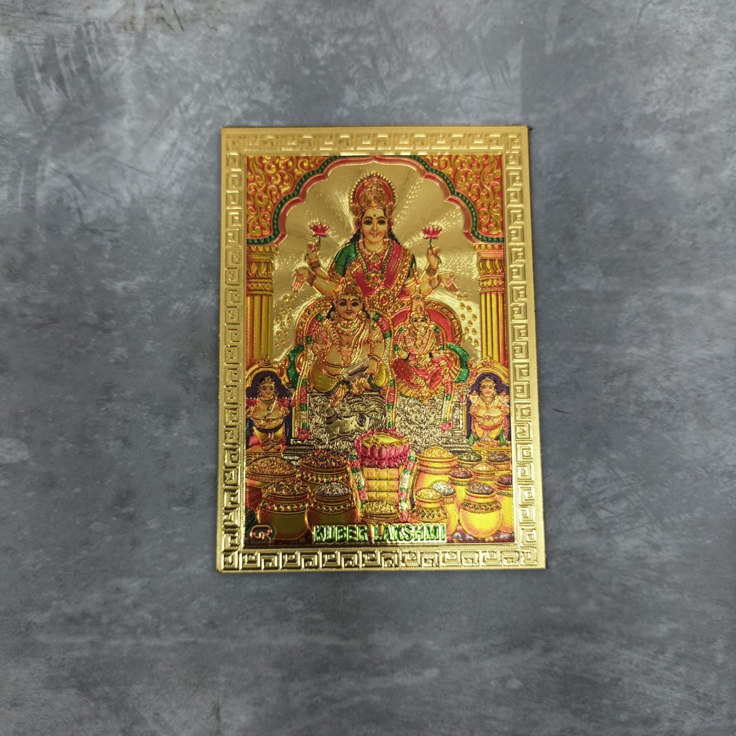 Fridge Magnet - Mettalic Gold Finish - Lakshmi Kuberar - FM9