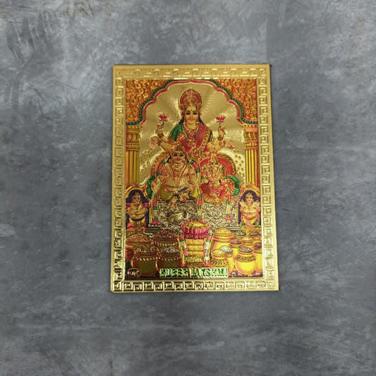 Fridge Magnet - Mettalic Gold Finish - Lakshmi Kuberar - FM15