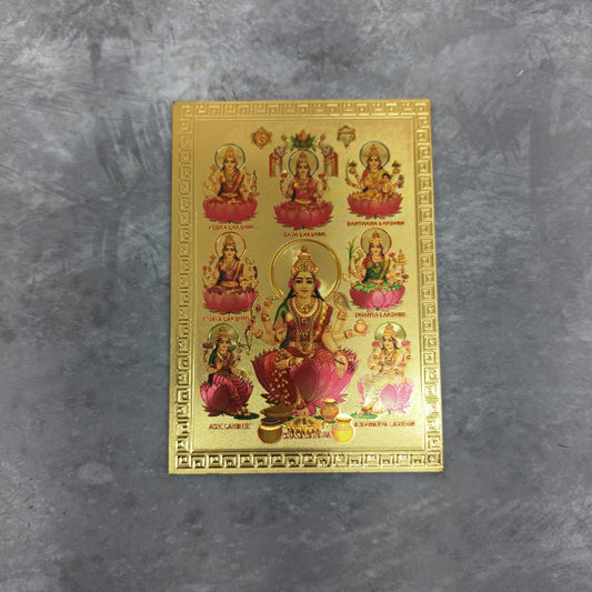 Fridge Magnet - Mettalic Gold Finish - Ashtalakshmi - FM16