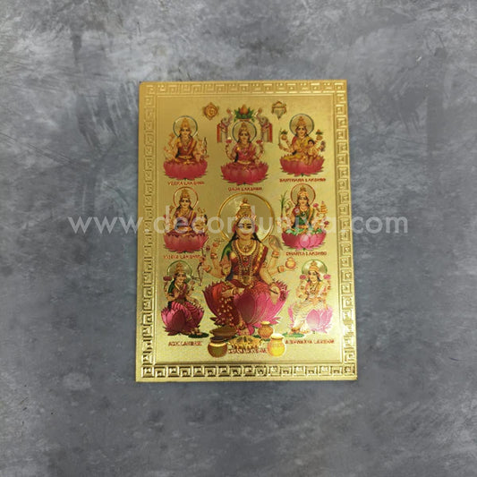 Fridge Magnet - Mettalic Gold Finish - Ashtalakshmi - FM16