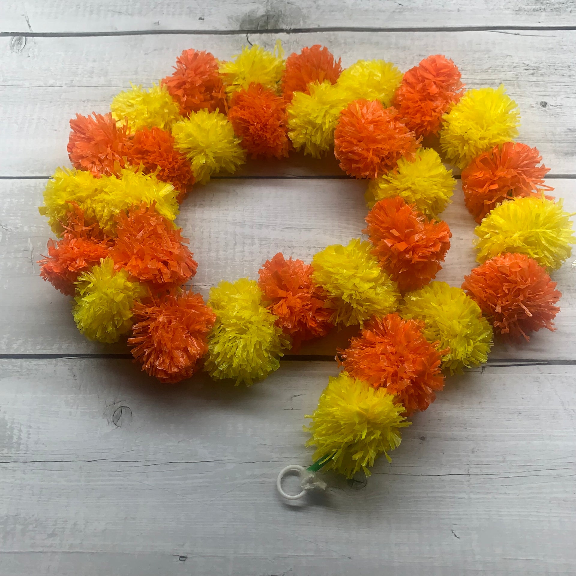 Yellow and orange flower thoranam - YOT01 - 1 string -c – Decor Duniya