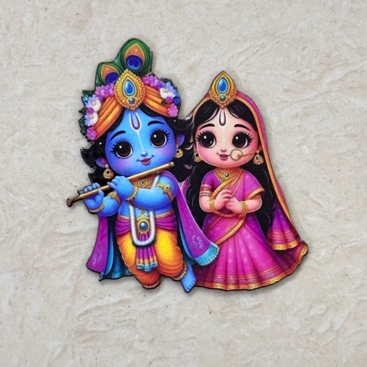 Fridge Magnet - MDF-Radha Krishna Face- FM301