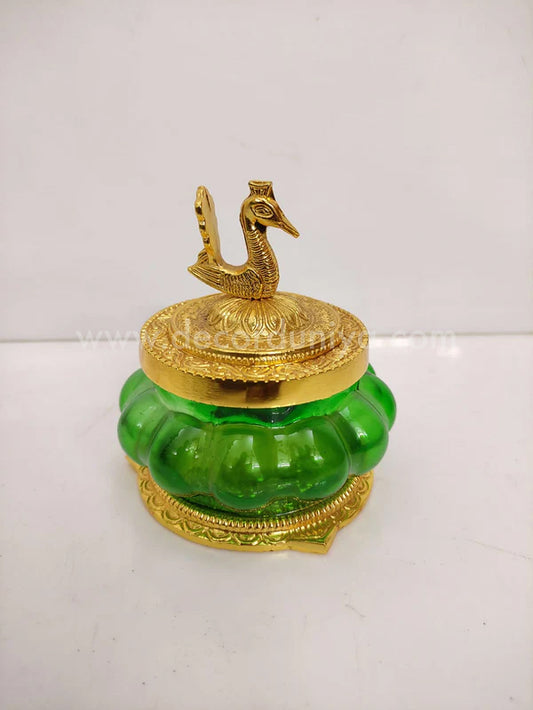 Kubera Lakshmi Pot | Akshaya Pot | Kubera Pot | Lakshmi Pot | Gold & Green - GP41
