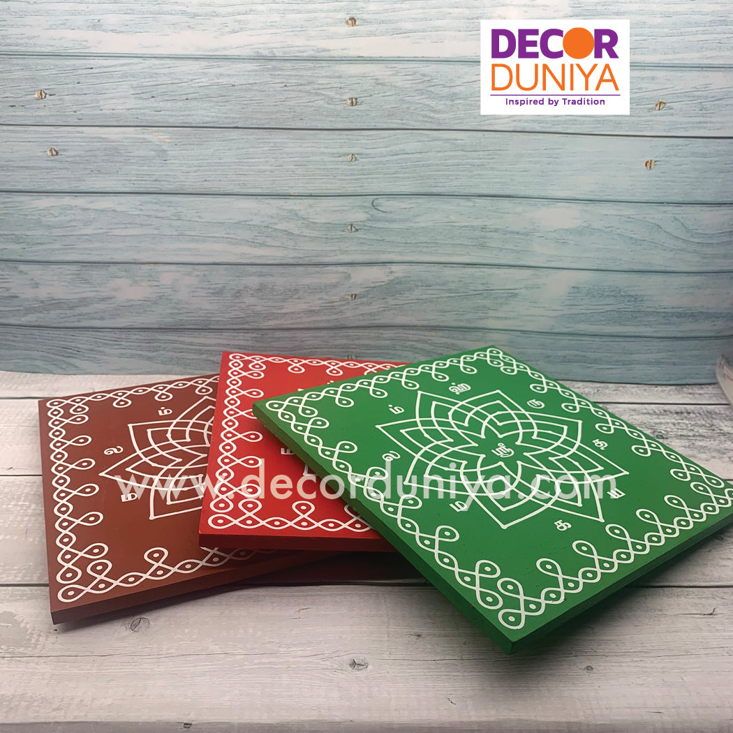 Wooden Kolam Manai - H04