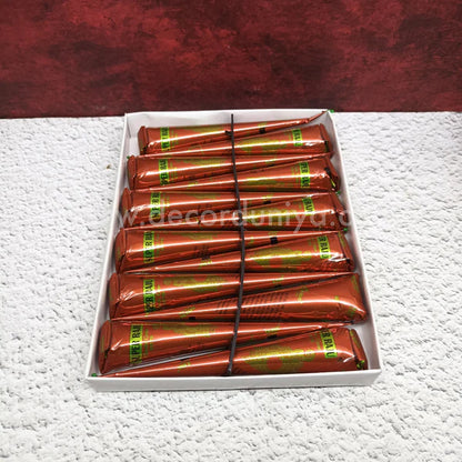 Henna Mehandi Cone for Hand Designing - Set of 12 Pcs - HMC1