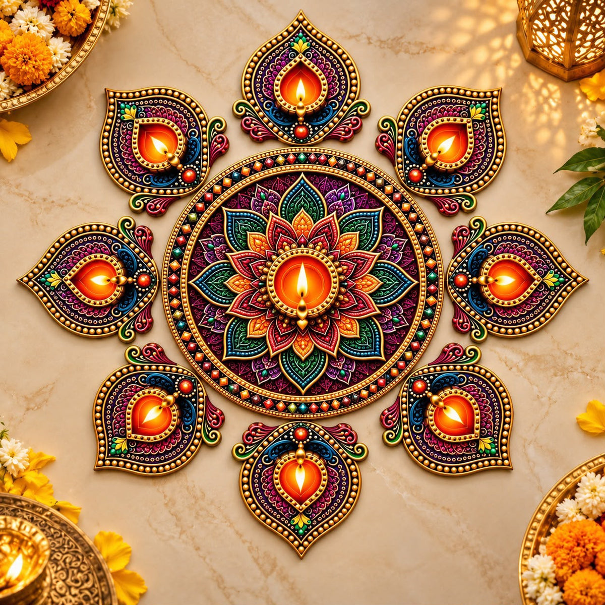 Rangoli MDF Cutout 10 inches | –DR3