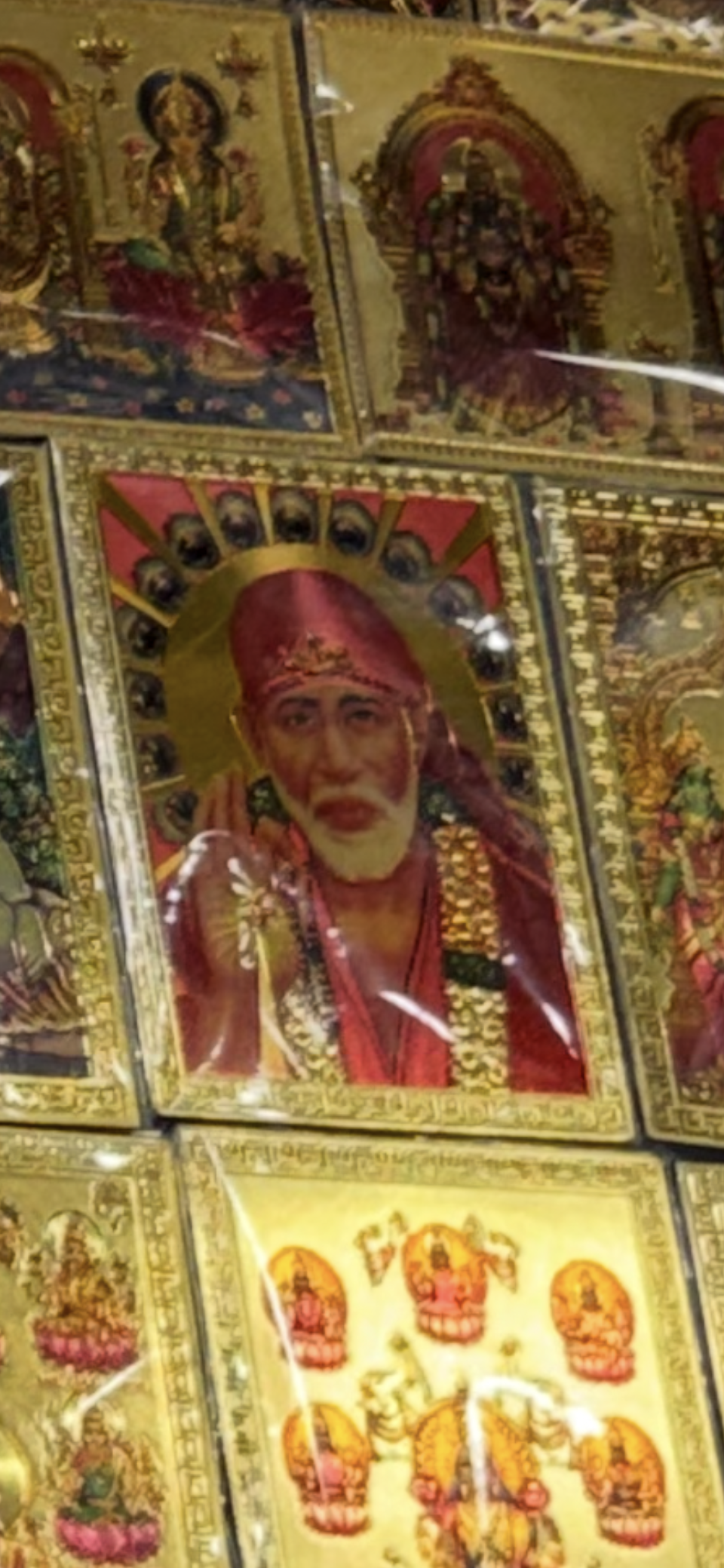 Fridge Magnet - Metalic Gold Finish - Saibaba - FMN1