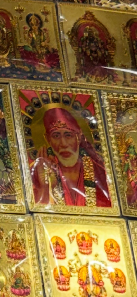Fridge Magnet - Metalic Gold Finish - Saibaba - FMN1