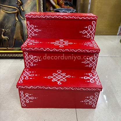 Dismantable 3 Step Golu Padi | 9 inches Width - DGP13