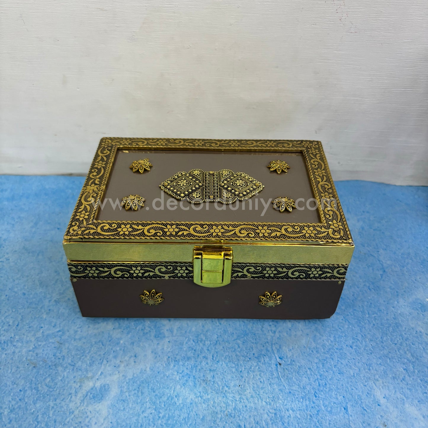 Meenkari Wooden Jewel Box - MN1011