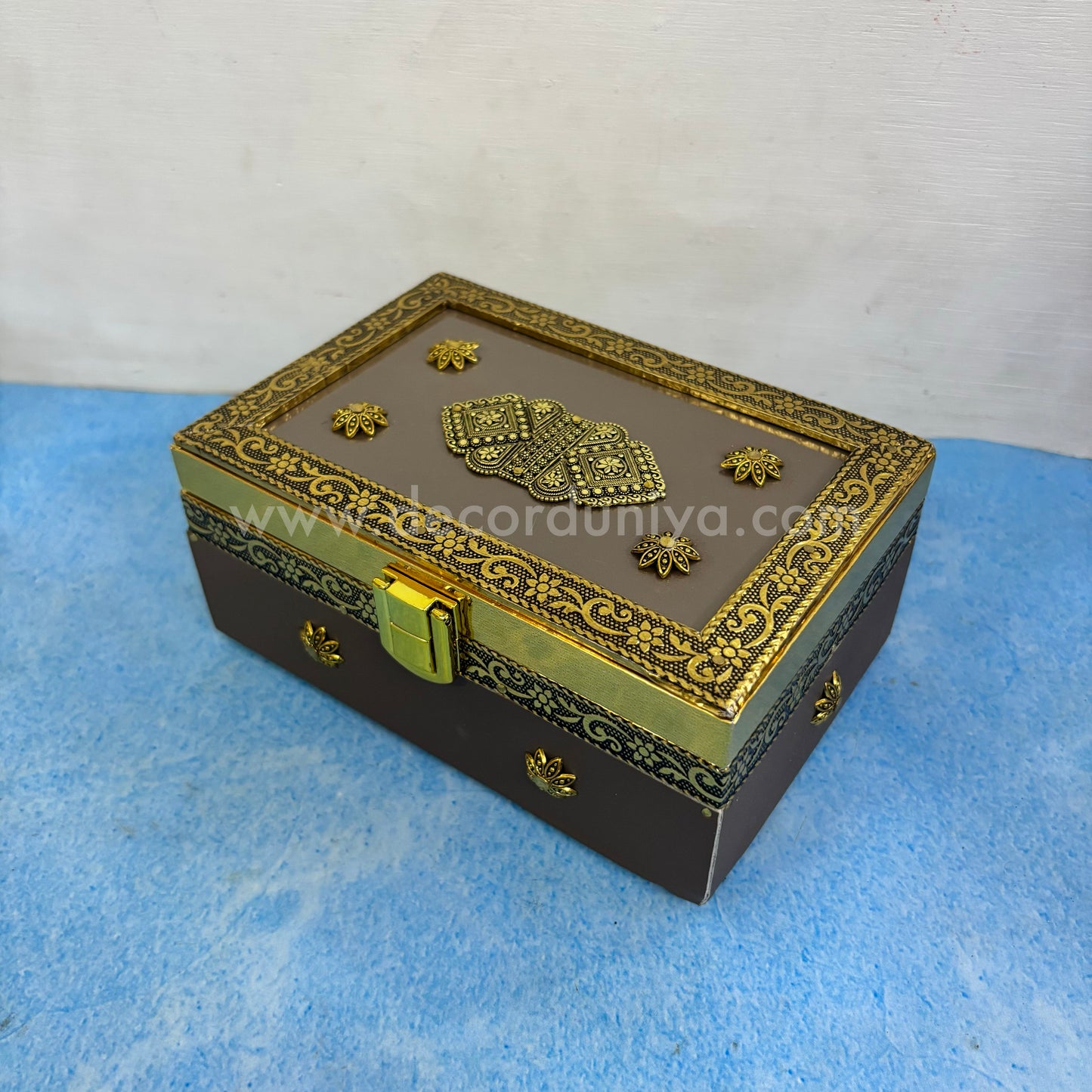 Meenkari Wooden Jewel Box - MN1011