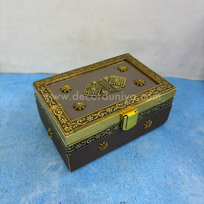 Meenkari Wooden Jewel Box - MN1011
