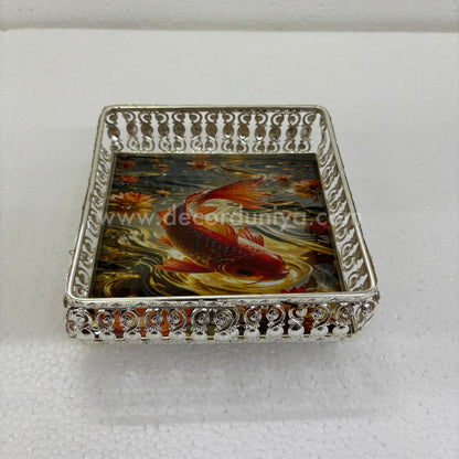German Silver Pichwai Tray  square - DVH2