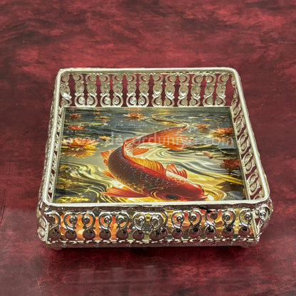 German Silver Pichwai Tray  square - DVH2