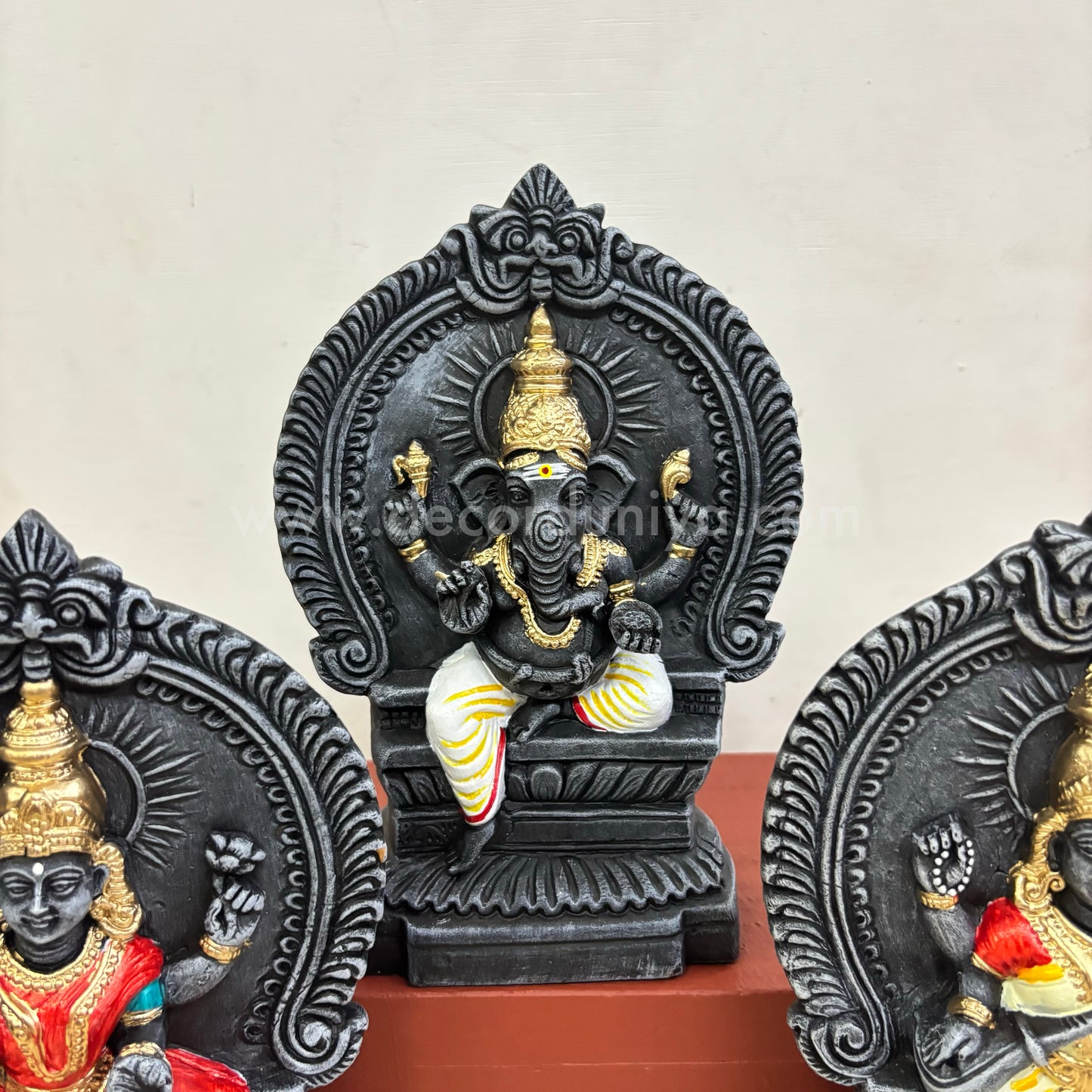 Ganesh Lakshmi Saraswathi | 8 inches | Decor Duniya Golu Doll | Navaratri Golu Dolls - SAP1