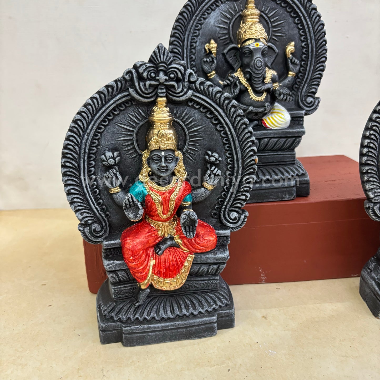 Ganesh Lakshmi Saraswathi | 8 inches | Decor Duniya Golu Doll | Navaratri Golu Dolls - SAP1