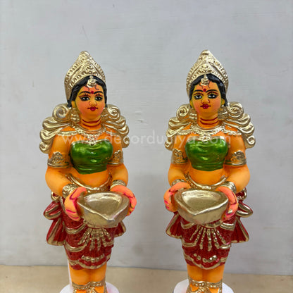 Paavai Vilakku | Paavai Deepam | Height 12 inches | Decor Duniya Golu Doll | Navaratri Golu Dolls - SAP47