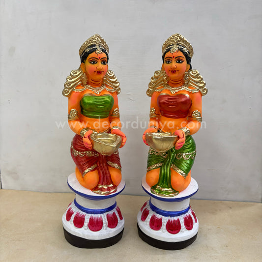 Paavai Vilakku | Paavai Deepam | Height 13.5 inches | Decor Duniya Golu Doll | Navaratri Golu Dolls - SAP49