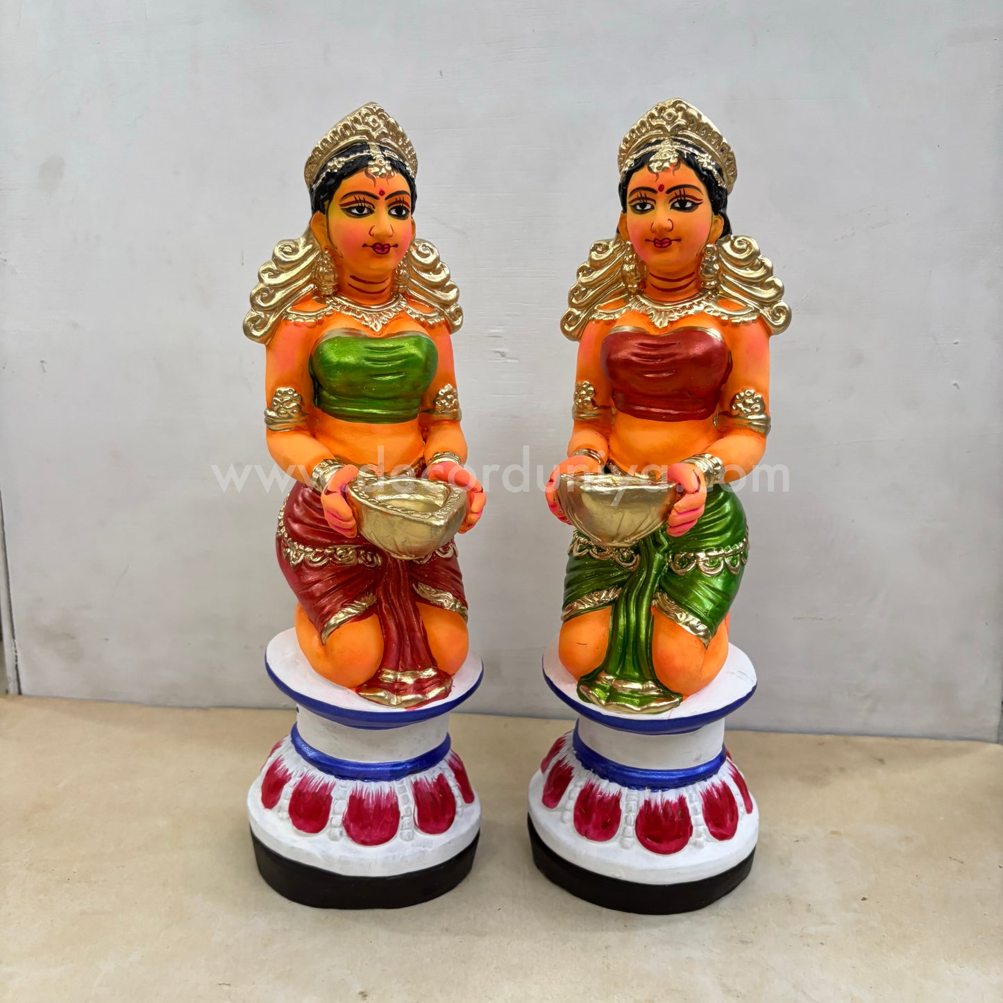 Paavai Vilakku | Paavai Deepam | Height 13.5 inches | Decor Duniya Golu Doll | Navaratri Golu Dolls - SAP49
