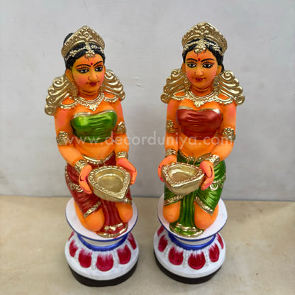 Paavai Vilakku | Paavai Deepam | Height 13.5 inches | Decor Duniya Golu Doll | Navaratri Golu Dolls - SAP49
