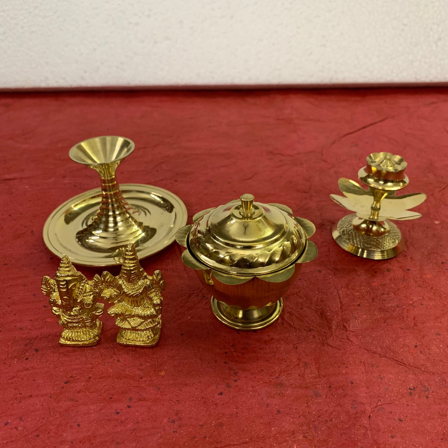 Brass Pooja Thali Set - 18 Pcs - PTS2-C