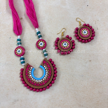 Exclusive Terracotta Jewellery Set With Intricate Design - CI1025