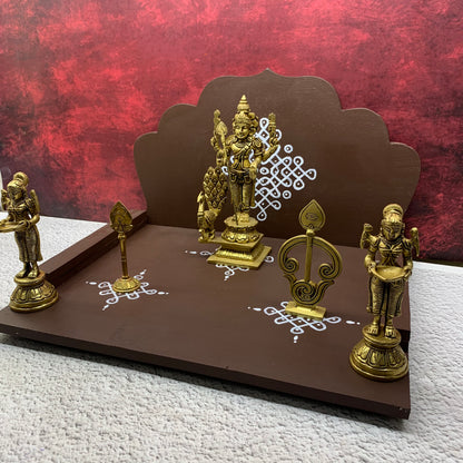 Wooden Hand Crafted Pooja Mandapam -  PM1