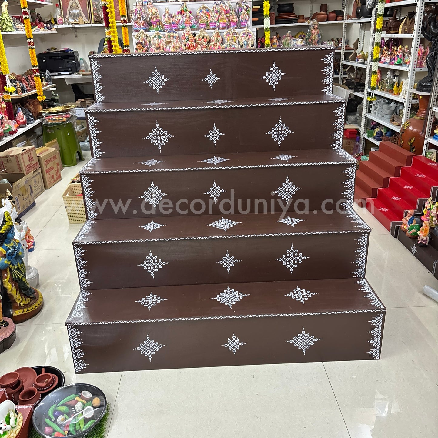 Dismantable 5 Step Golu Padi | 48 inches Width - DGP16