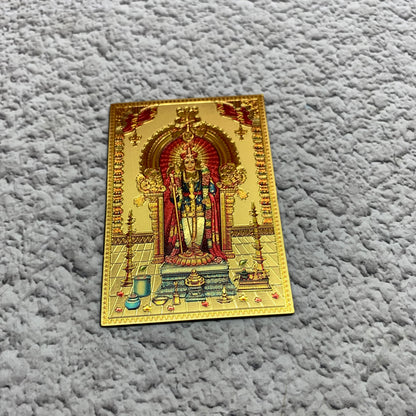 Fridge Magnet - Mettalic Gold Finish - Raja Alangara Murugar - FM28