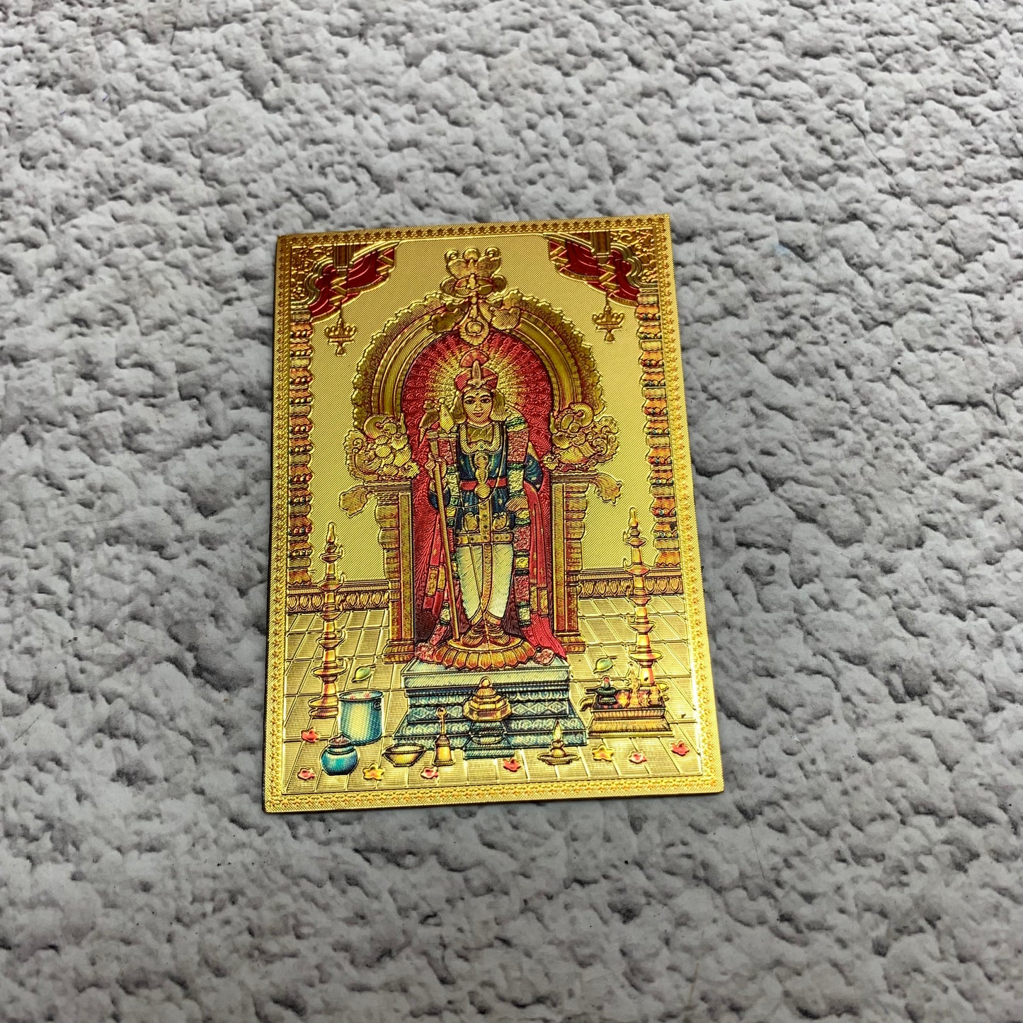 Fridge Magnet - Mettalic Gold Finish - Raja Alangara Murugar - FM28