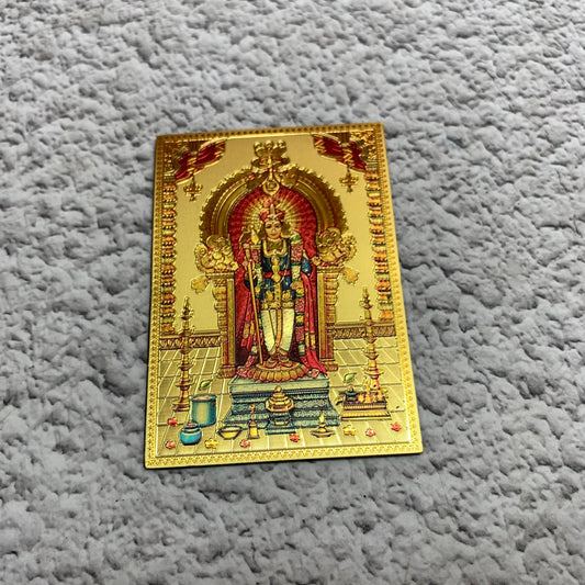 Fridge Magnet - Mettalic Gold Finish - Raja Alangara Murugar - FM28