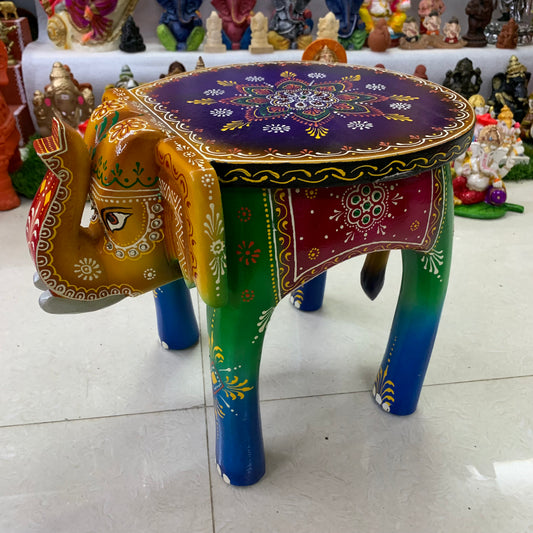 Handcrafted Wooden Elephant Stand - ES6