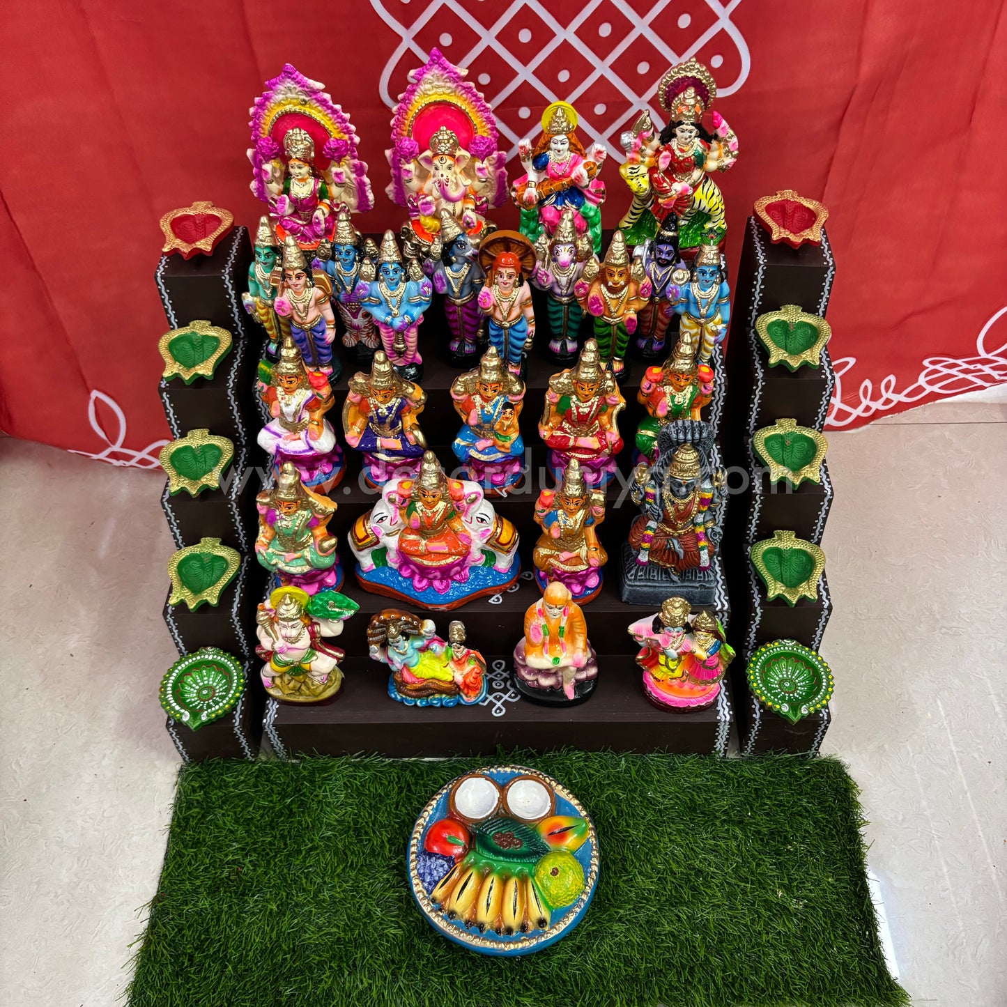 5 Step Clay Idols Golu - Entire Set - CG1