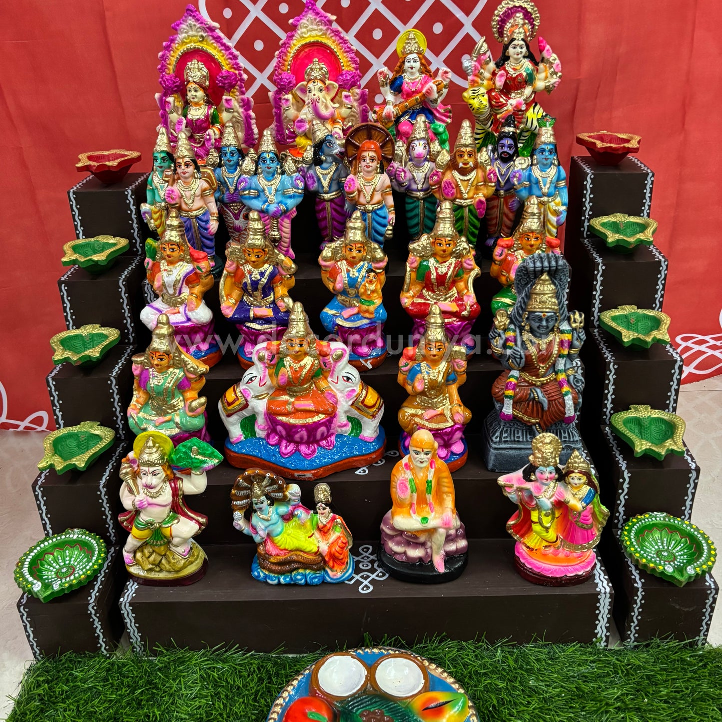 5 Step Clay Idols Golu - Entire Set - CG1