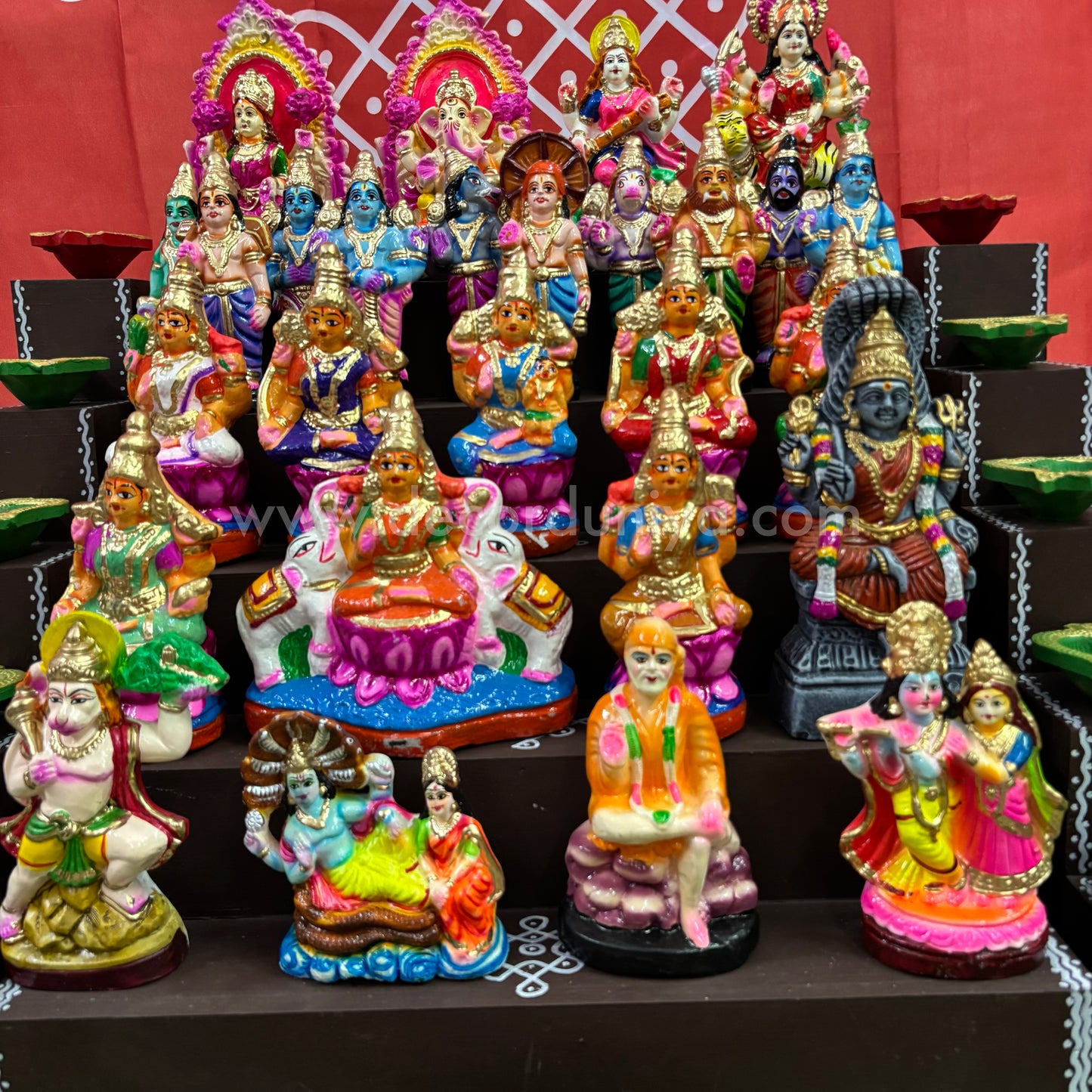5 Step Clay Idols Golu - Entire Set - CG1