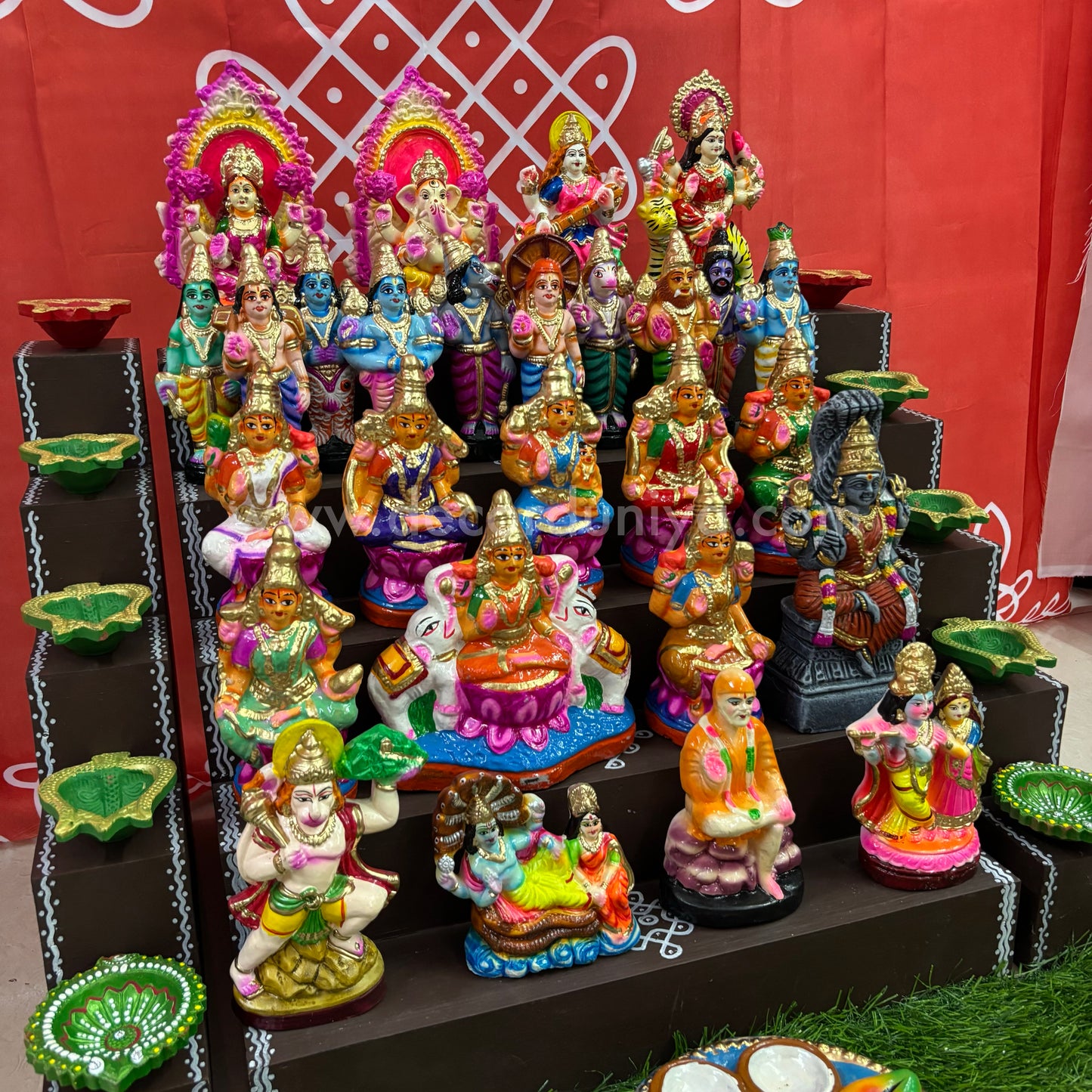 5 Step Clay Idols Golu - Entire Set - CG1